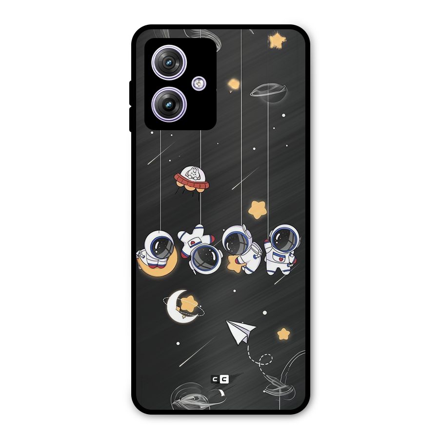Hanging Astronauts Metal Back Case for Moto G64