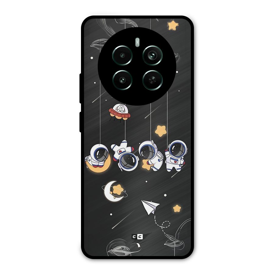 Hanging Astronauts Metal Back Case for Realme 12 Pro Plus