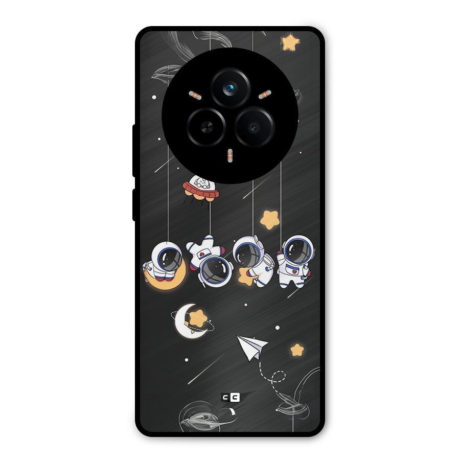 Hanging Astronauts Metal Back Case for Realme 14 Pro