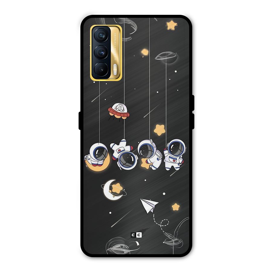 Hanging Astronauts Metal Back Case for Realme X7