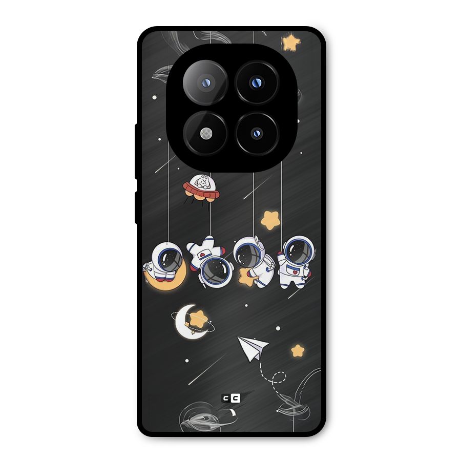 Hanging Astronauts Metal Back Case for Redmi Note 14 Pro Plus 5G