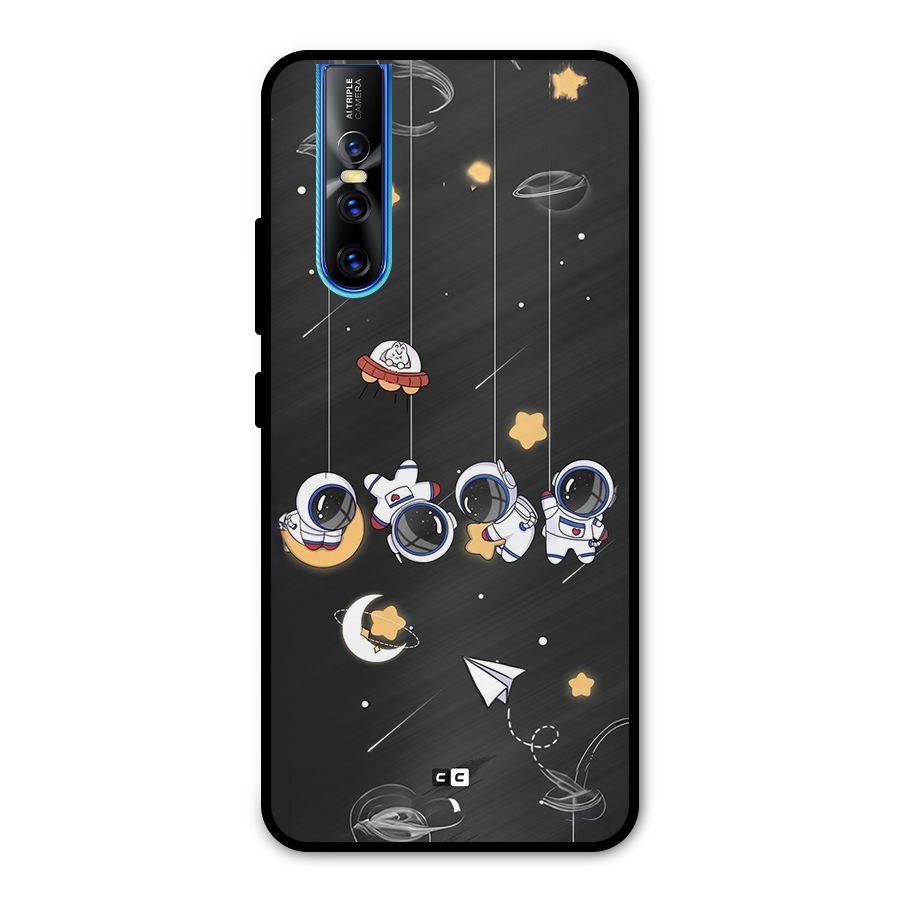 Hanging Astronauts Metal Back Case for Vivo V15 Pro