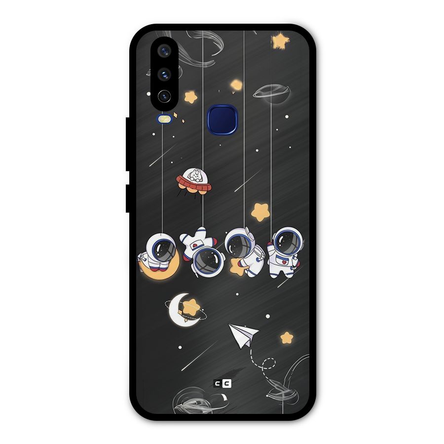 Hanging Astronauts Metal Back Case for Vivo V17