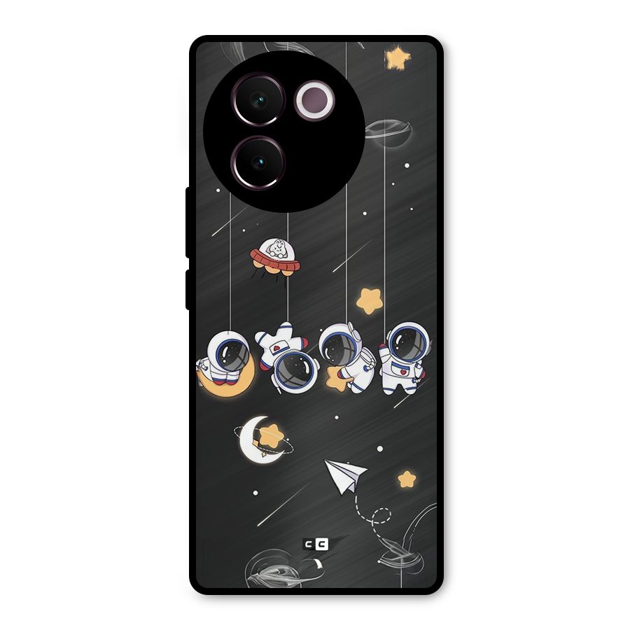 Hanging Astronauts Metal Back Case for Vivo V30e