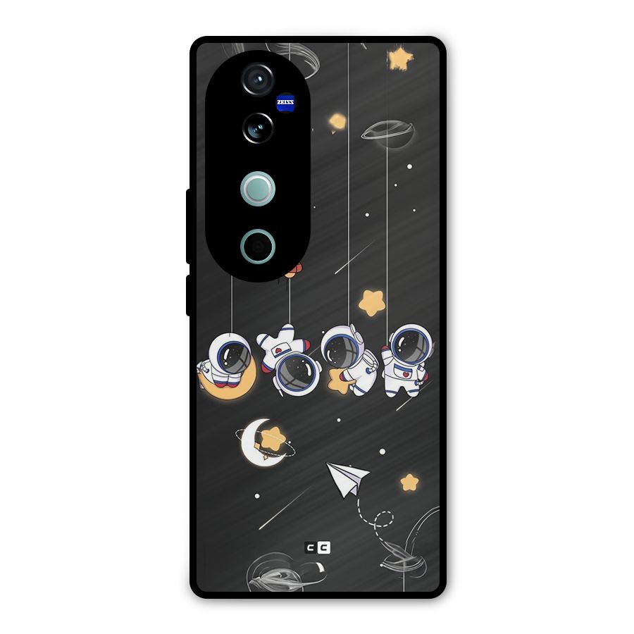 Hanging Astronauts Metal Back Case for Vivo V40