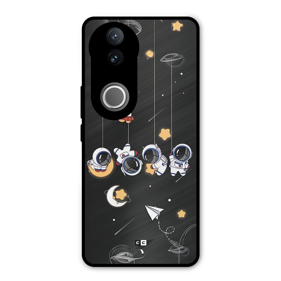 Hanging Astronauts Metal Back Case for Vivo V50