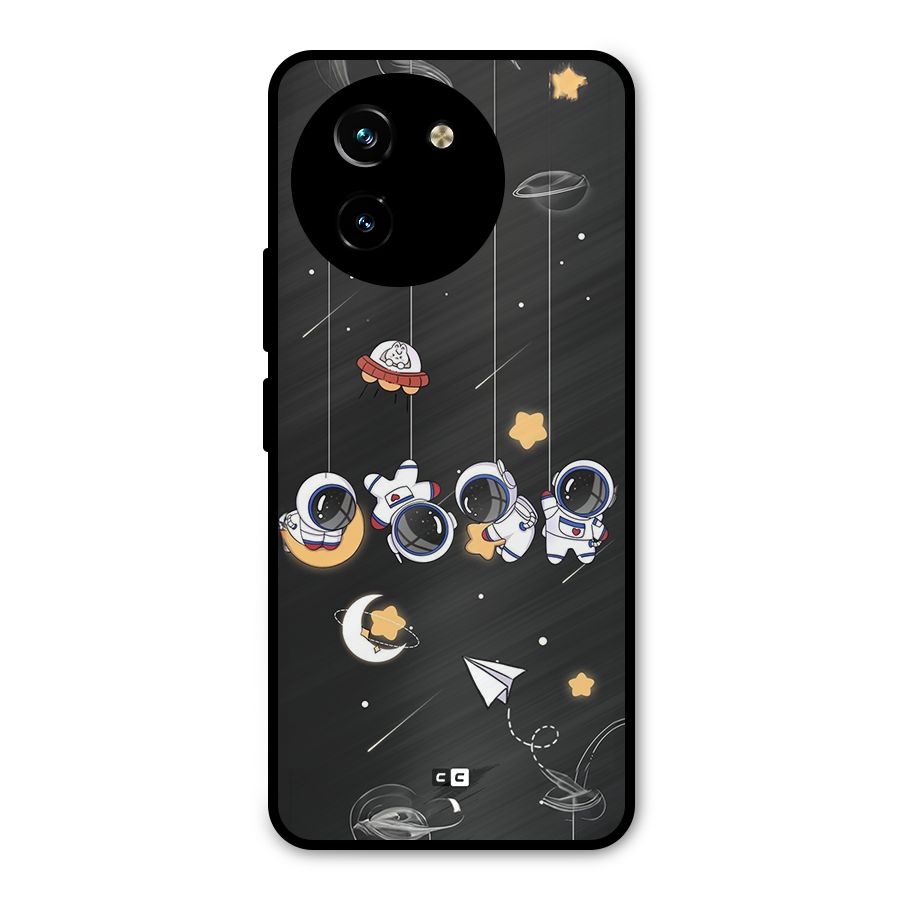 Hanging Astronauts Metal Back Case for Vivo Y200i