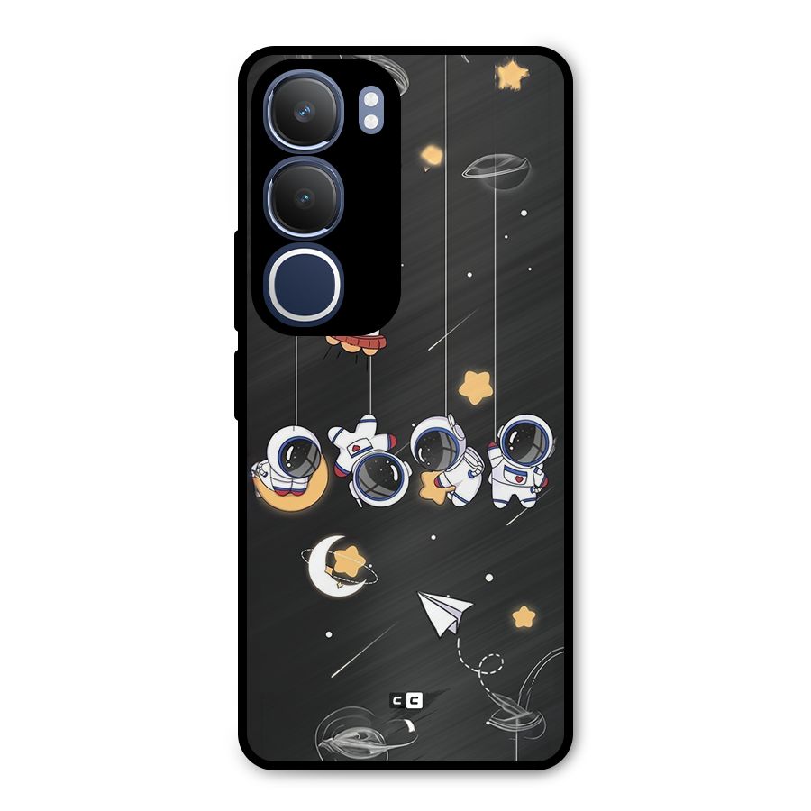 Hanging Astronauts Metal Back Case for Vivo Y29
