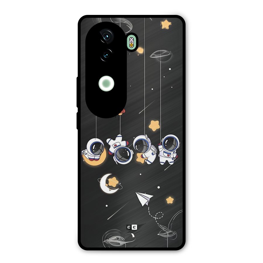 Hanging Astronauts Metal Back Case for iQOO Z9s