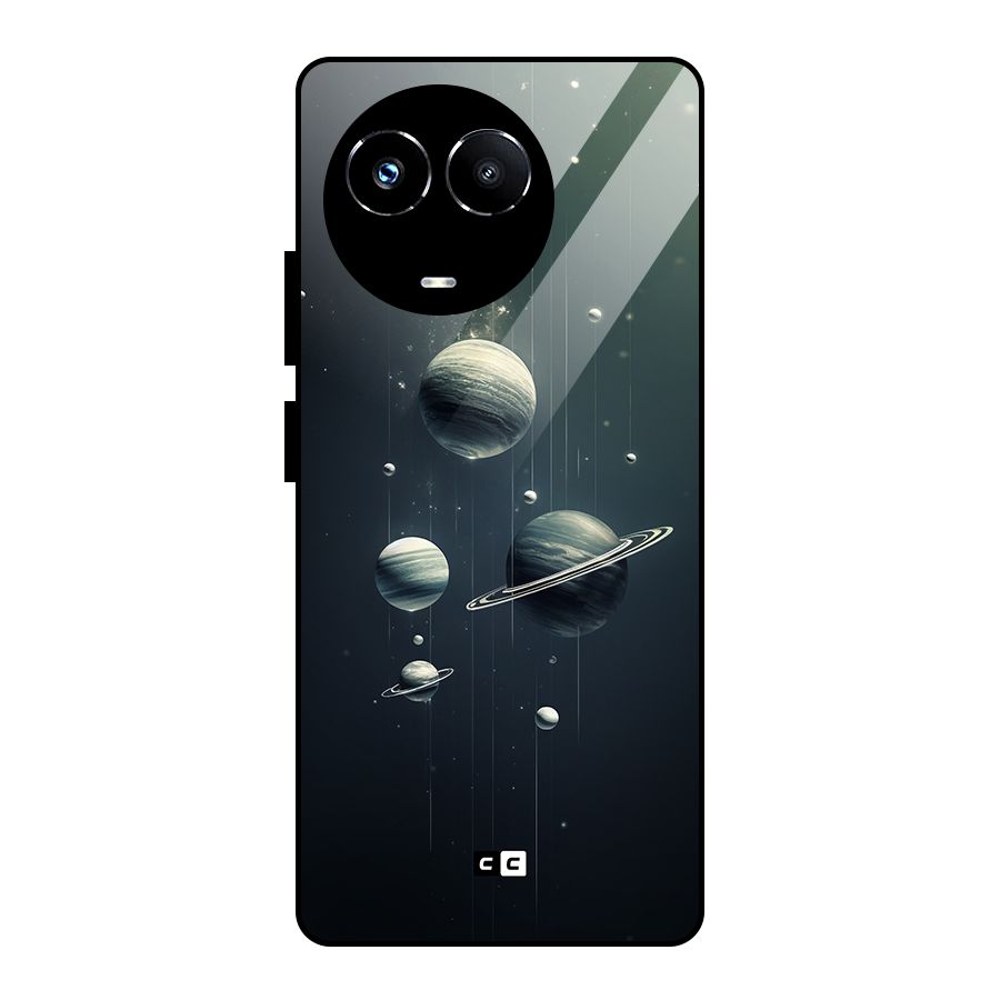 Hanging Planets Glass Back Case for Realme Narzo 60X
