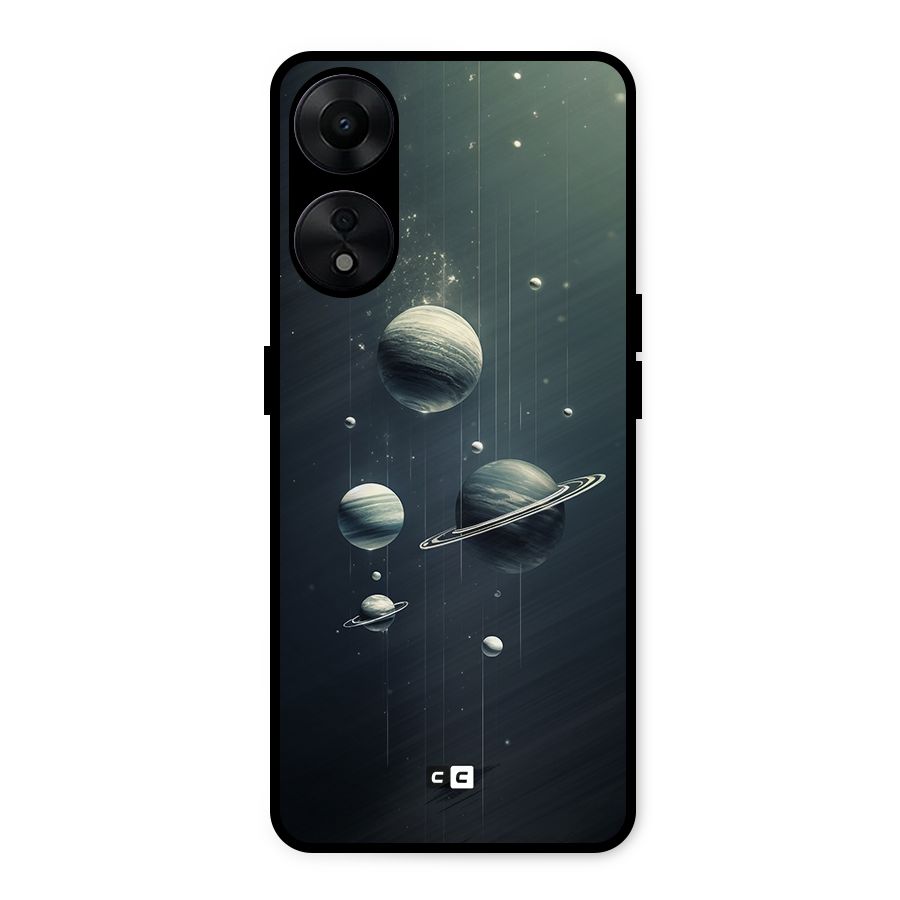 Hanging Planets Metal Back Case for Oppo A78 5G