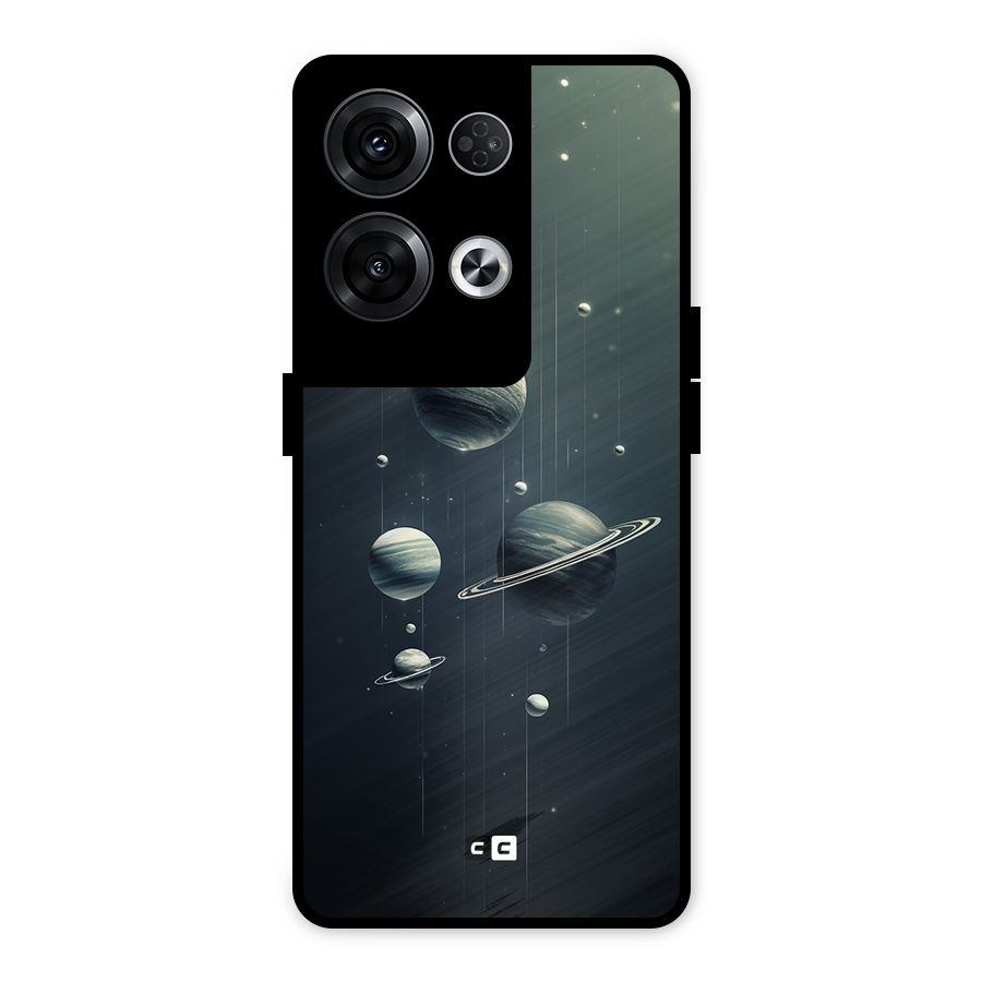 Hanging Planets Metal Back Case for Oppo Reno8 Pro 5G