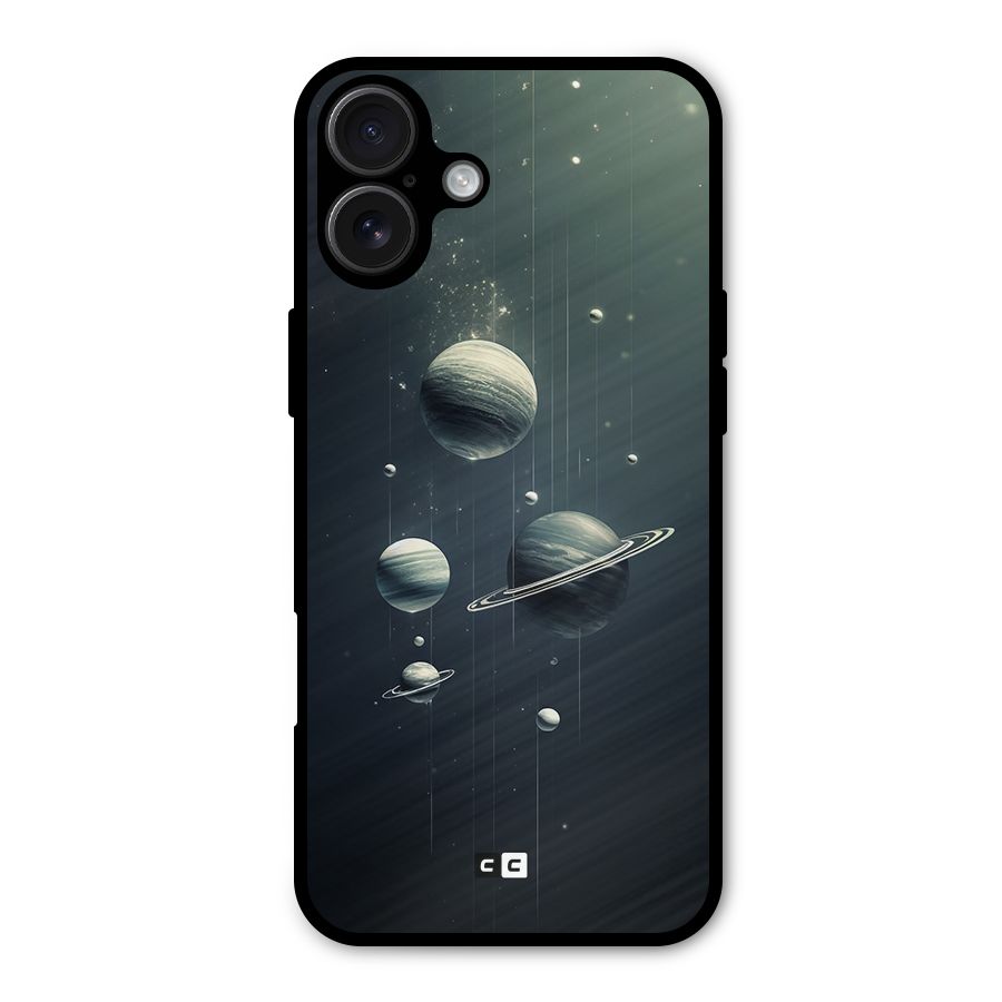 Hanging Planets Metal Back Case for iPhone 16 Plus