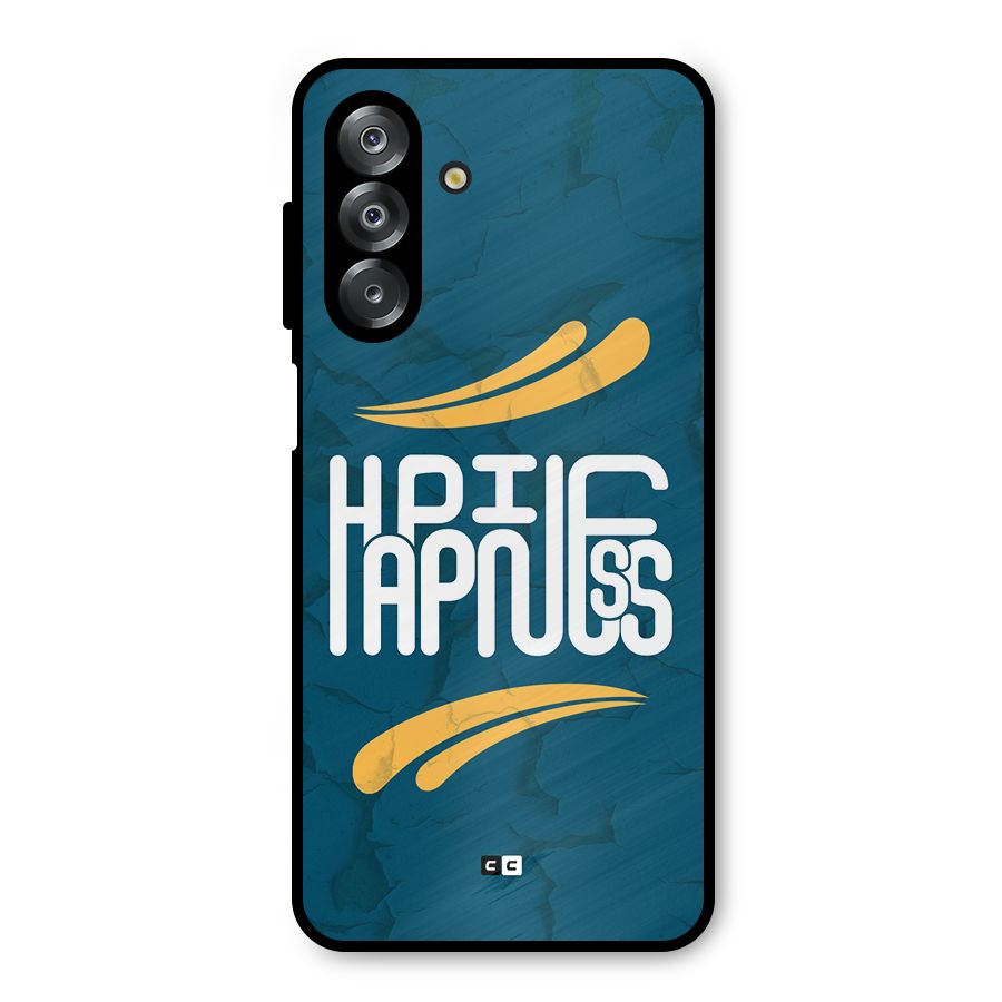 Happpiness Typography Metal Back Case for Galaxy A26