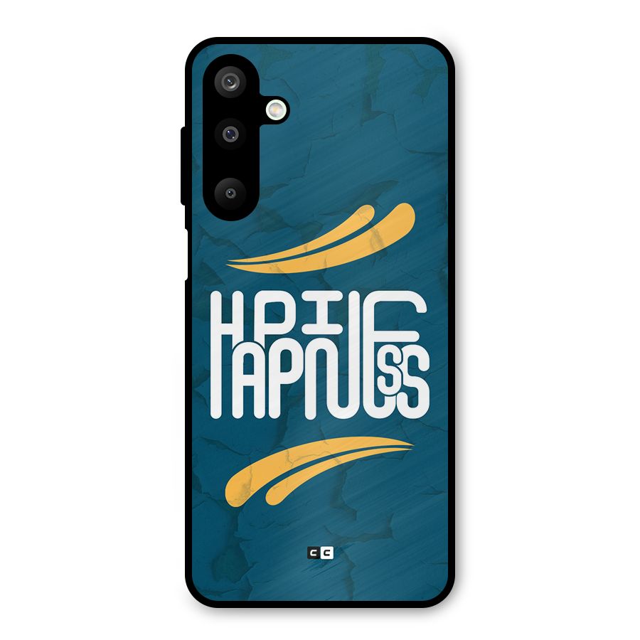Happpiness Typography Metal Back Case for Galaxy M16