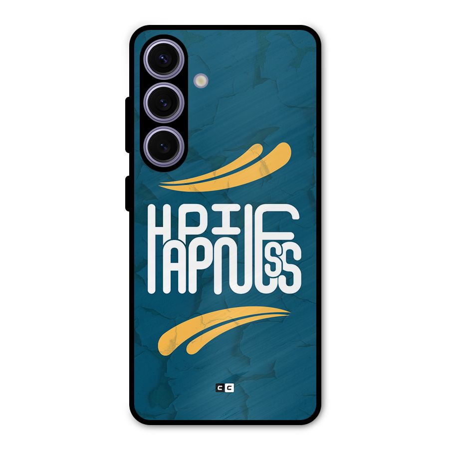 Happpiness Typography Metal Back Case for Galaxy S24