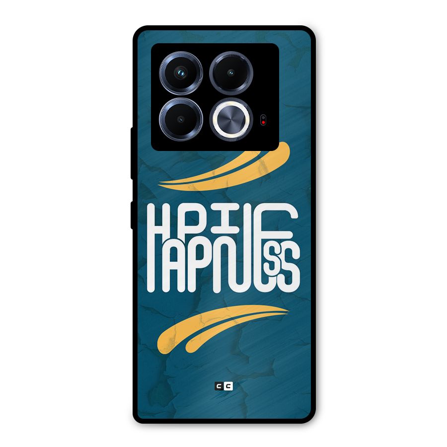 Happpiness Typography Metal Back Case for Infinix Note 40 5G