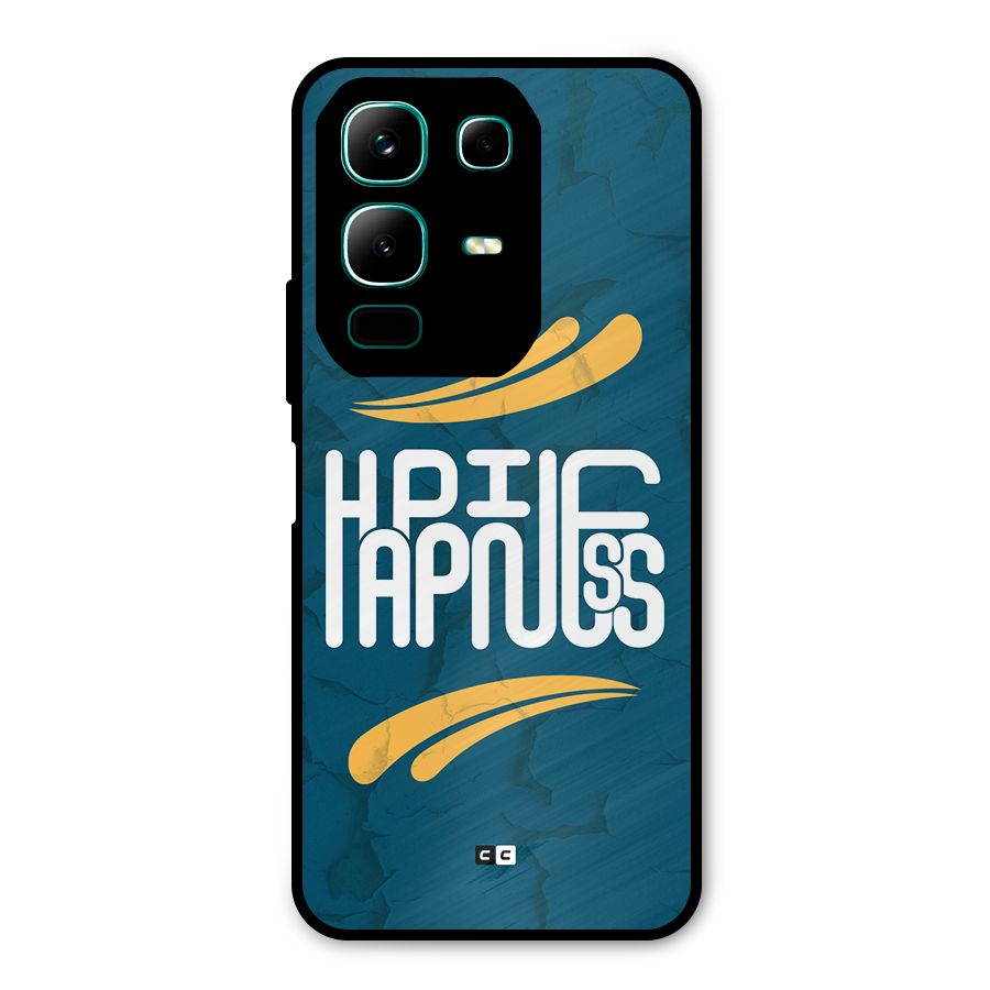 Happpiness Typography Metal Back Case for Infinix Note 50x