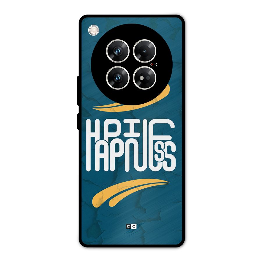 Happpiness Typography Metal Back Case for Infinix Zero 40 5G