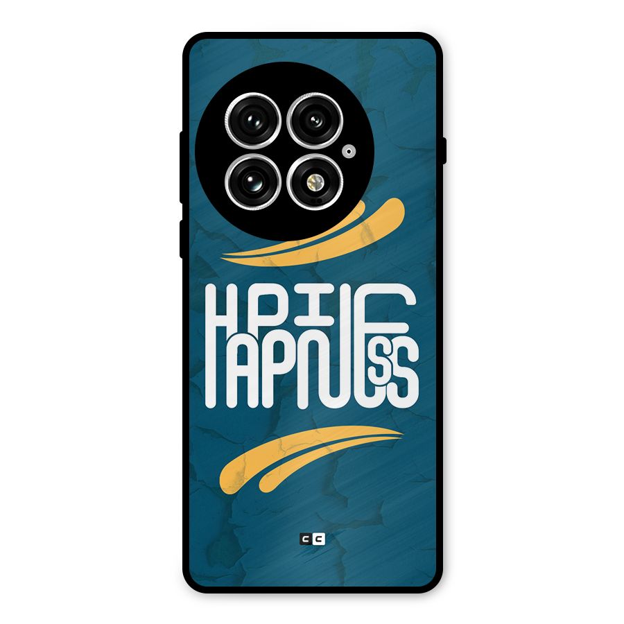 Happpiness Typography Metal Back Case for OnePlus 13