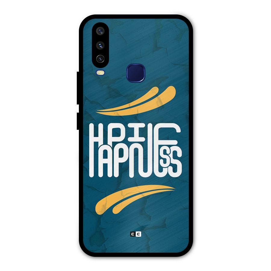 Happpiness Typography Metal Back Case for Vivo V17
