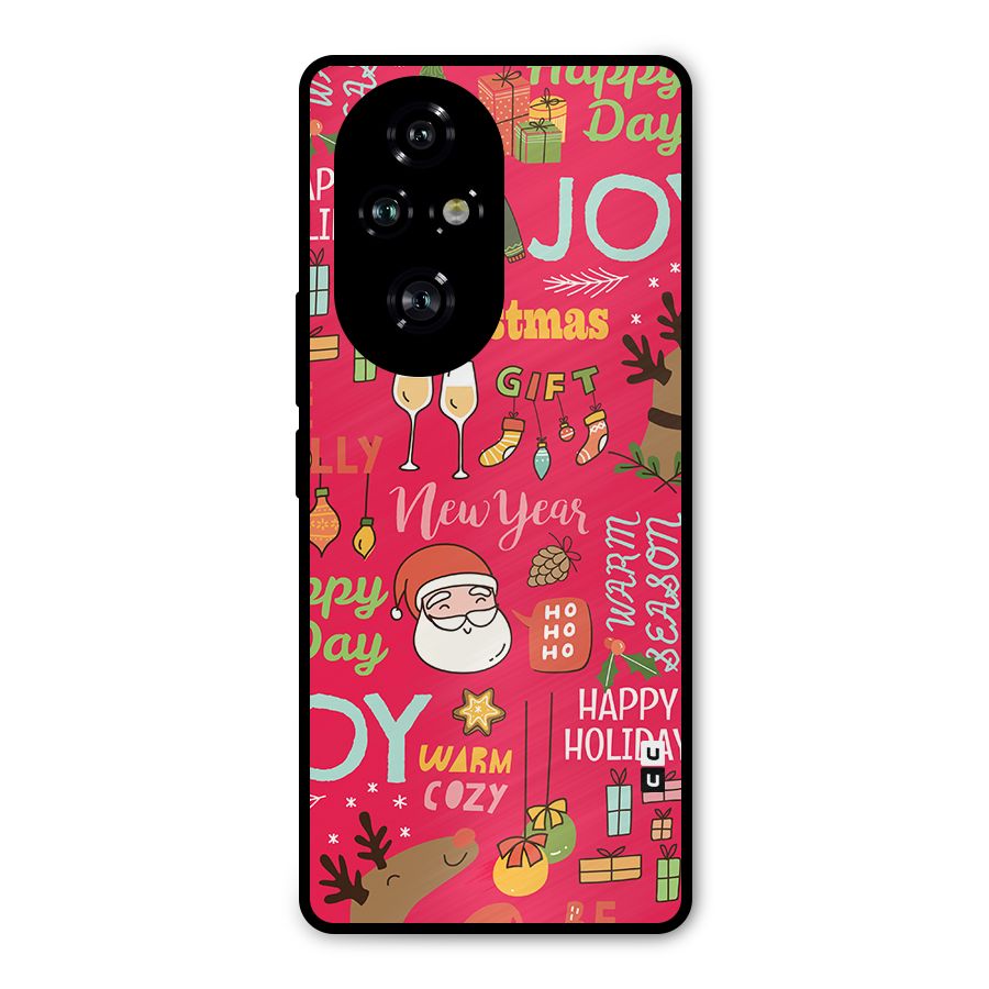 Happy Day Christmas Joy Metal Back Case for Honor 200 Pro