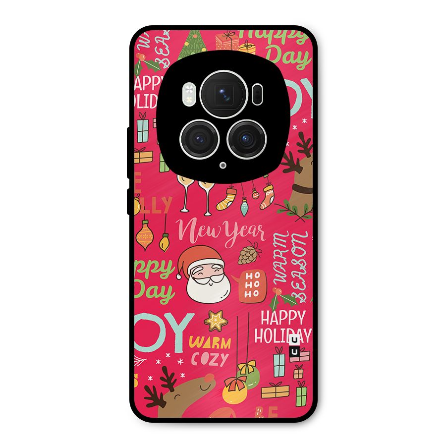 Happy Day Christmas Joy Metal Back Case for Honor Magic6 Pro
