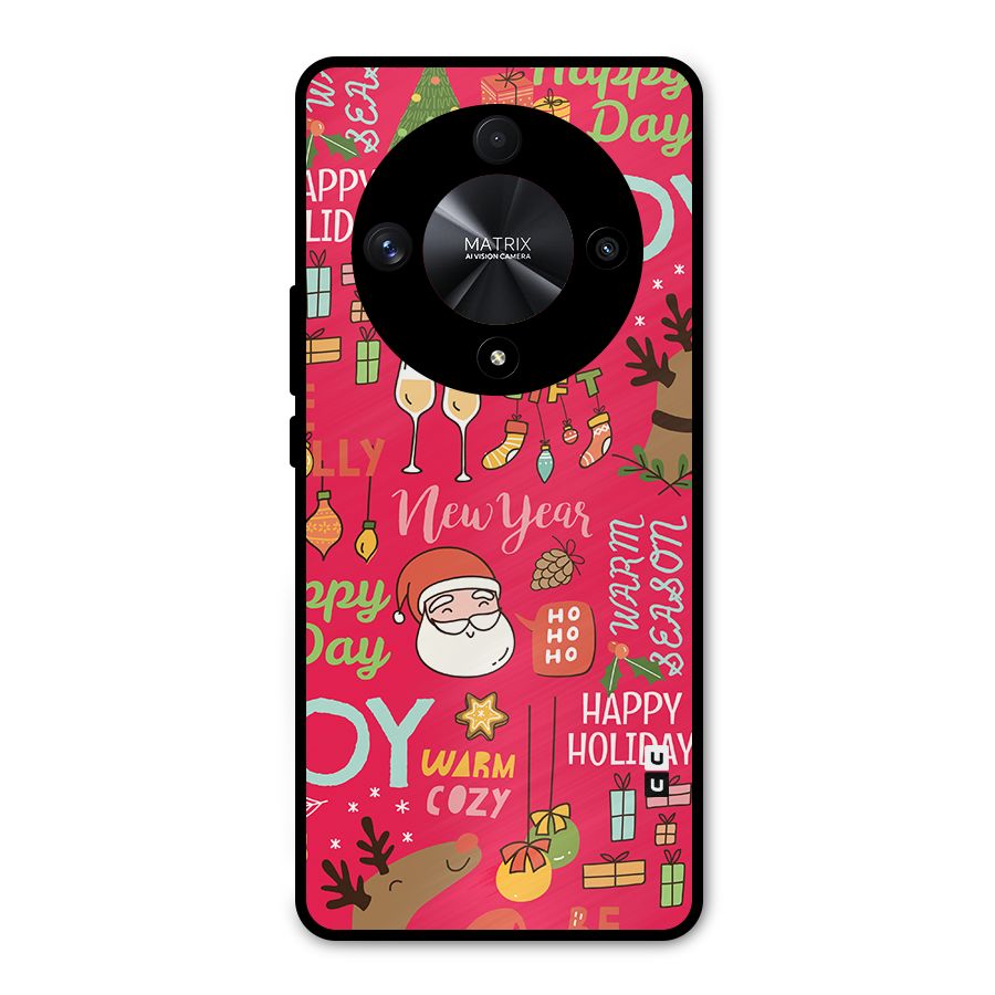 Happy Day Christmas Joy Metal Back Case for Honor X9b