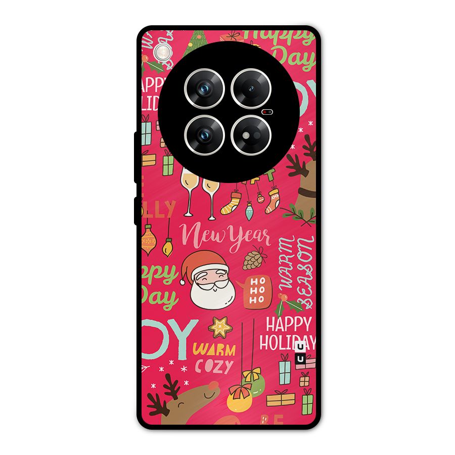 Happy Day Christmas Joy Metal Back Case for Infinix Zero 40 5G
