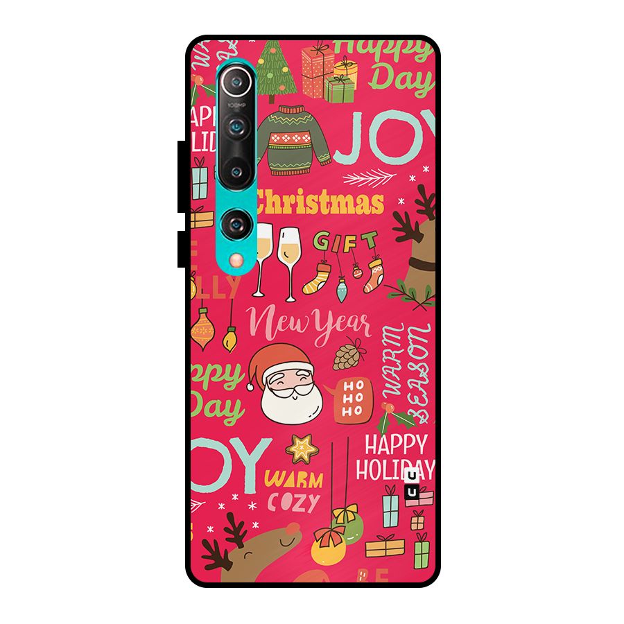 Happy Day Christmas Joy Metal Back Case for Mi 10
