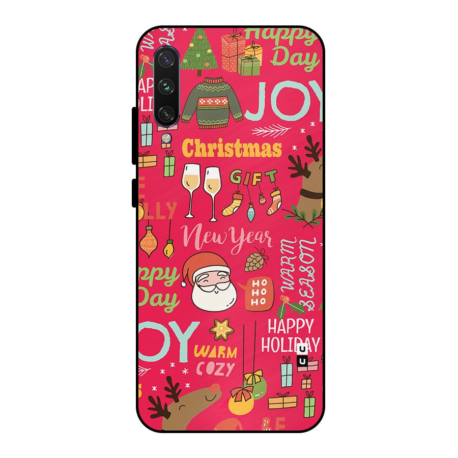 Happy Day Christmas Joy Metal Back Case for Mi A3
