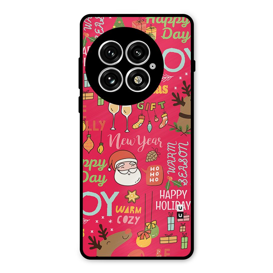 Happy Day Christmas Joy Metal Back Case for OnePlus 13