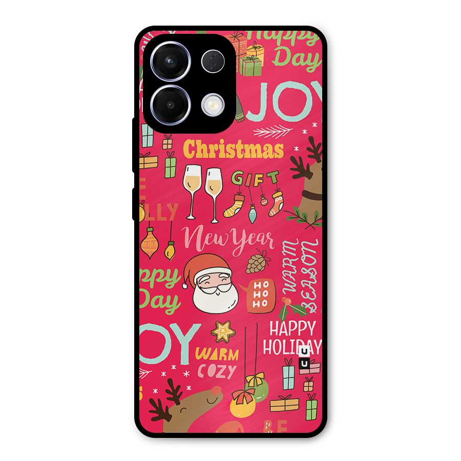 Happy Day Christmas Joy Metal Back Case for Oppo K13