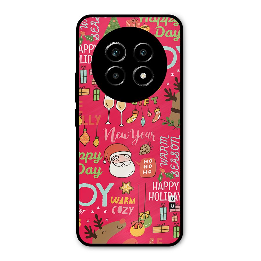 Happy Day Christmas Joy Metal Back Case for Realme 13 Pro