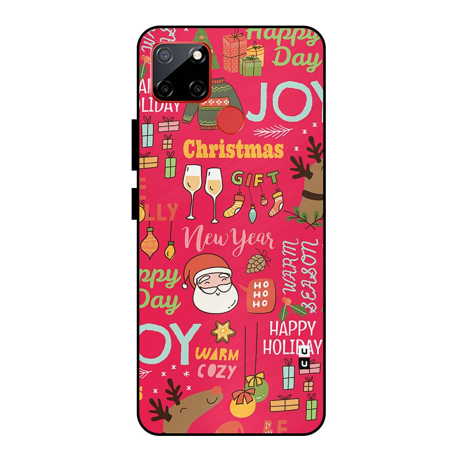 Happy Day Christmas Joy Metal Back Case for Realme C12