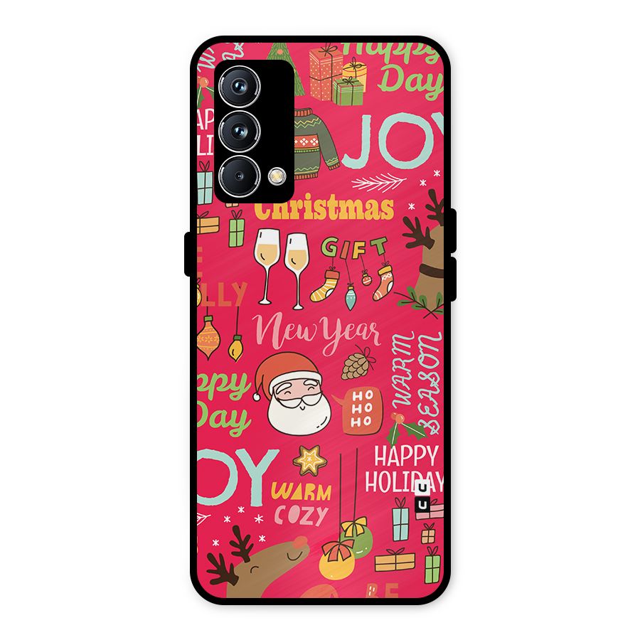 Happy Day Christmas Joy Metal Back Case for Realme GT Master Edition