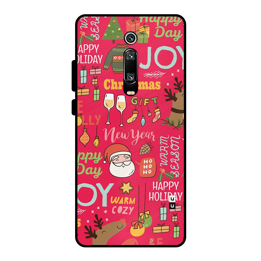 Happy Day Christmas Joy Metal Back Case for Redmi K20 Pro