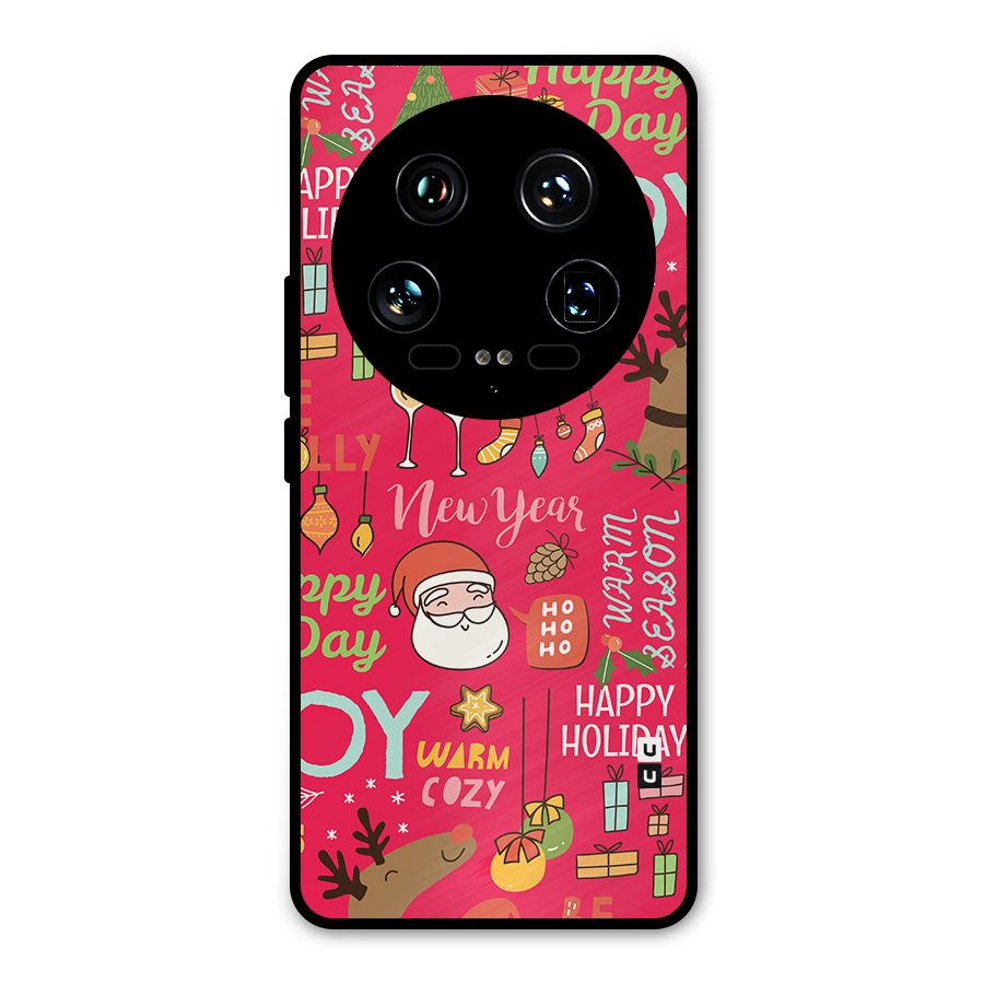 Happy Day Christmas Joy Metal Back Case for Xiaomi 14 Ultra