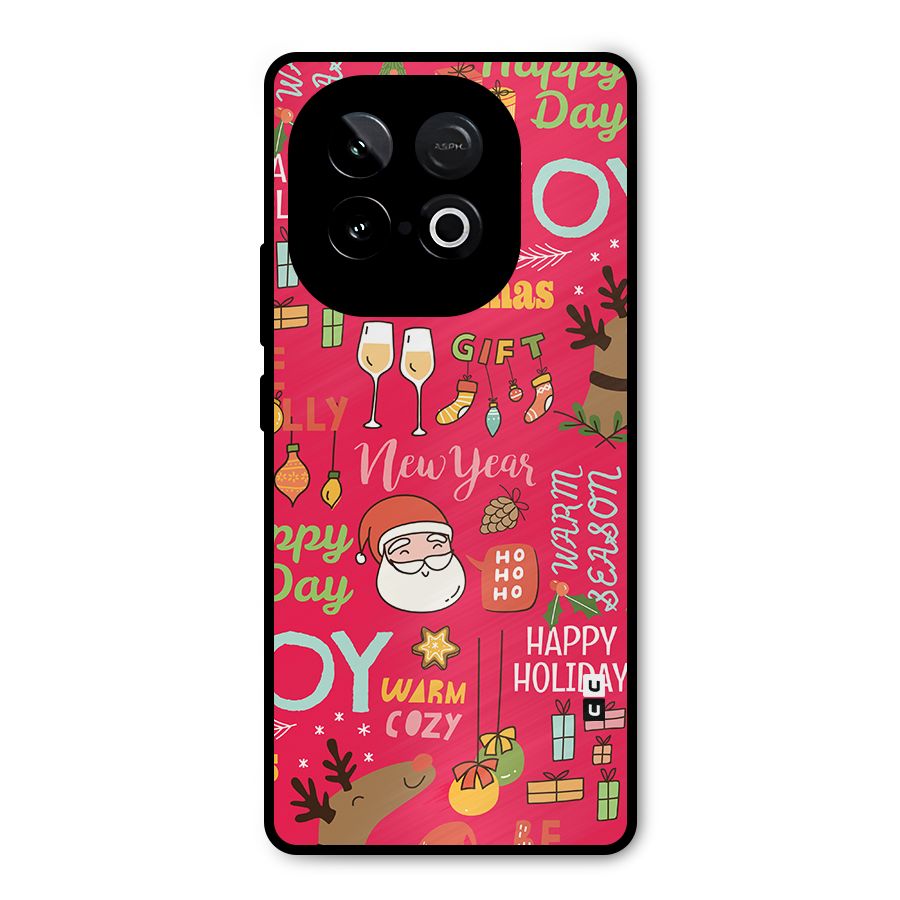 Happy Day Christmas Joy Metal Back Case for iQOO Neo 10