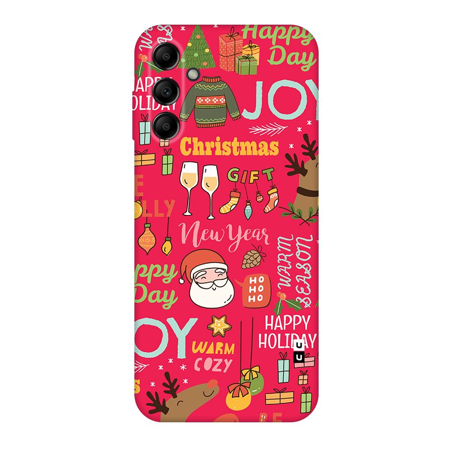 Happy Day Christmas Joy Original Polycarbonate Back Case for Galaxy A14 5G