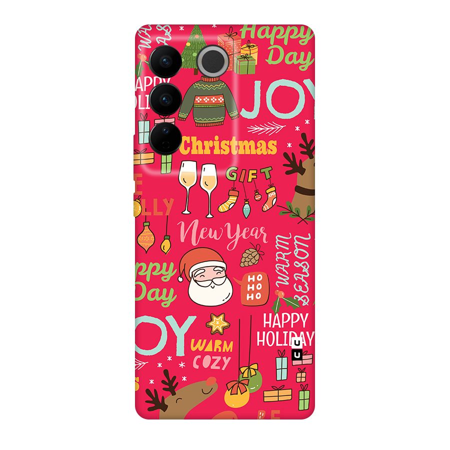 Happy Day Christmas Joy Original Polycarbonate Back Case for Vivo V27