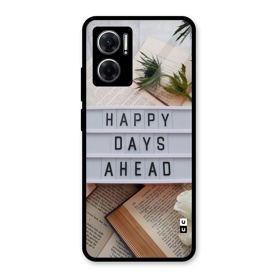 Happy Days Ahead Glass Back Case for Redmi 11 Prime 5G