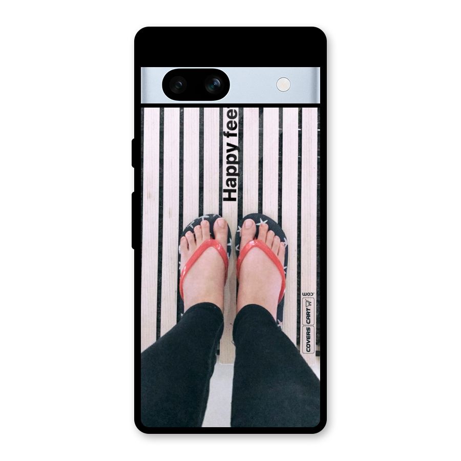 Happy Feet Glass Back Case for Google Pixel 7a