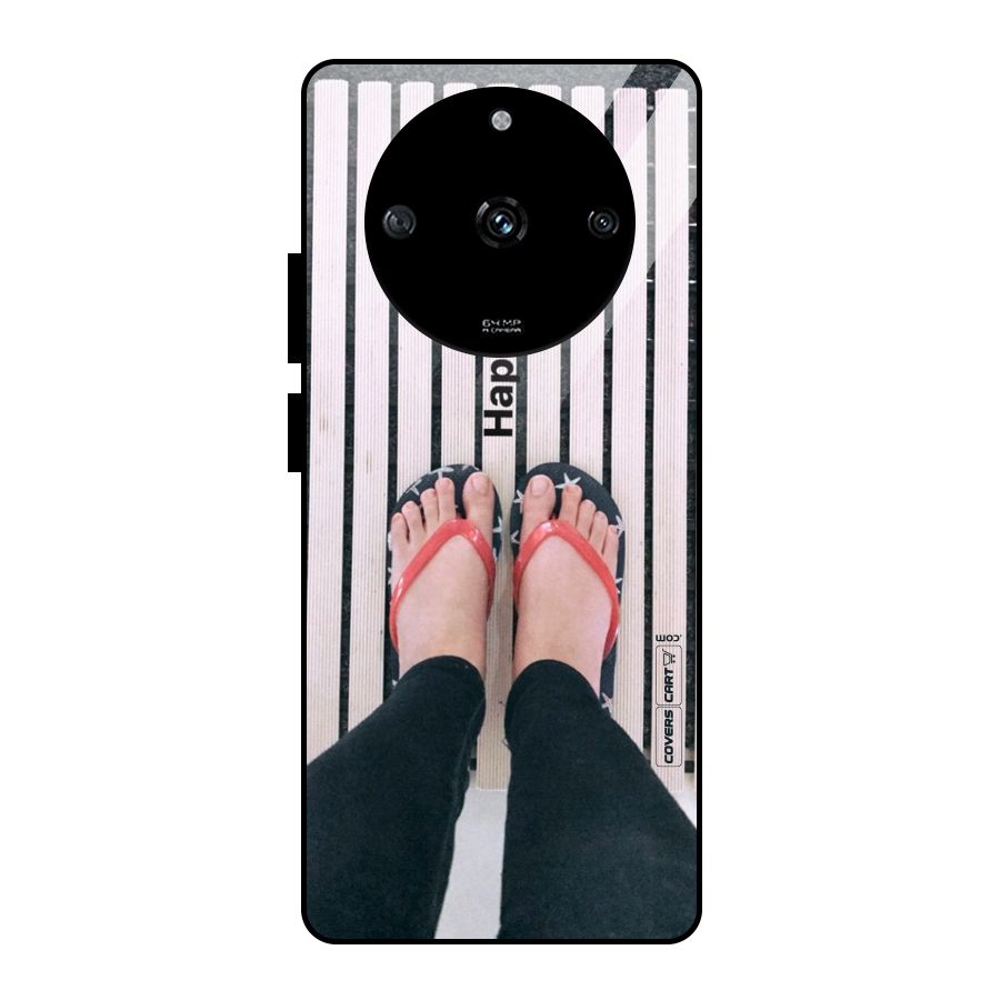 Happy Feet Glass Back Case for Realme Narzo 60 5G