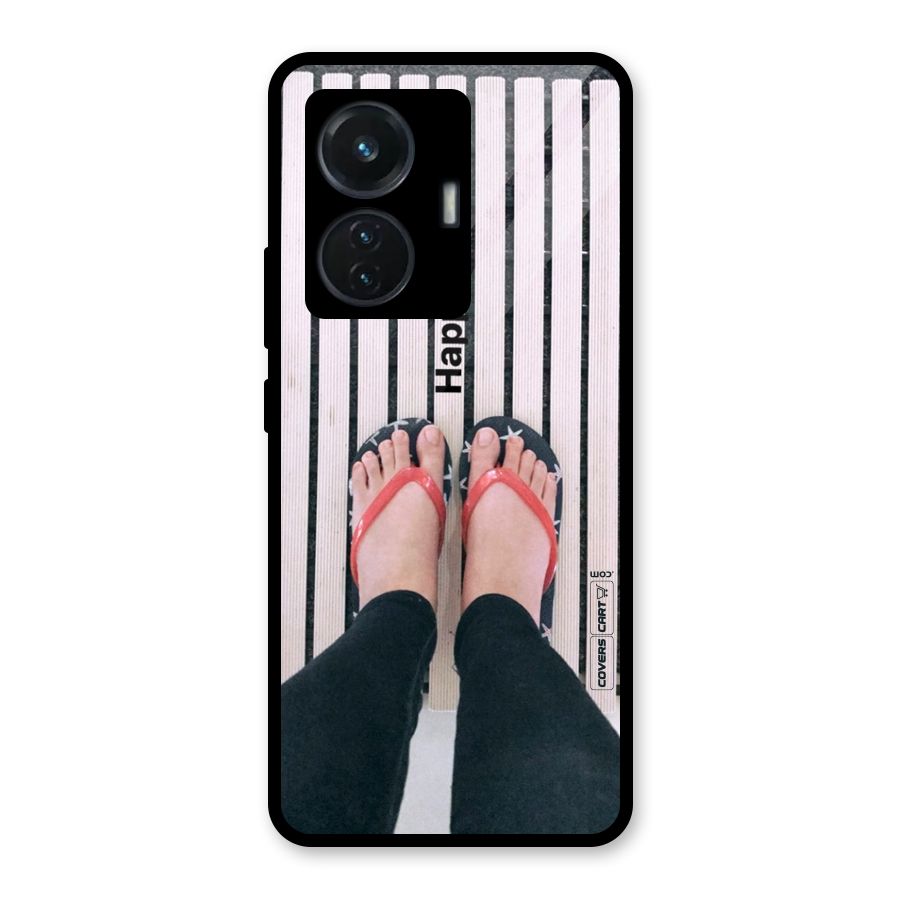 Happy Feet Glass Back Case for iQOO Z6 44W