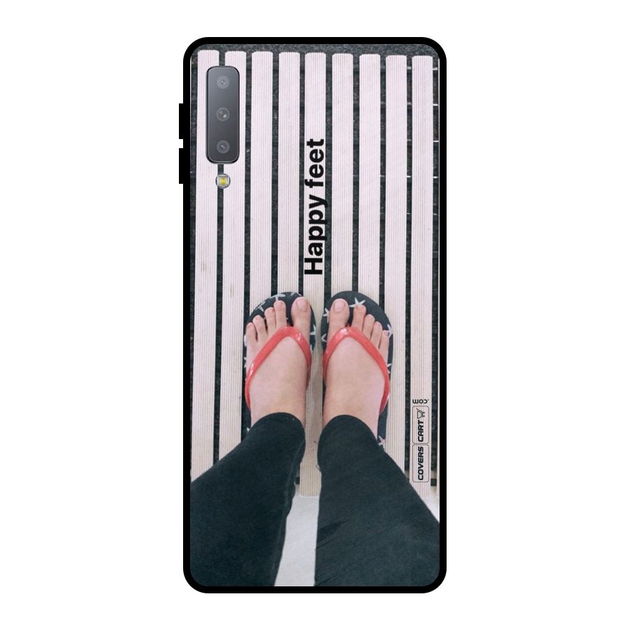 Happy Feet Metal Back Case for Galaxy A7 (2018)