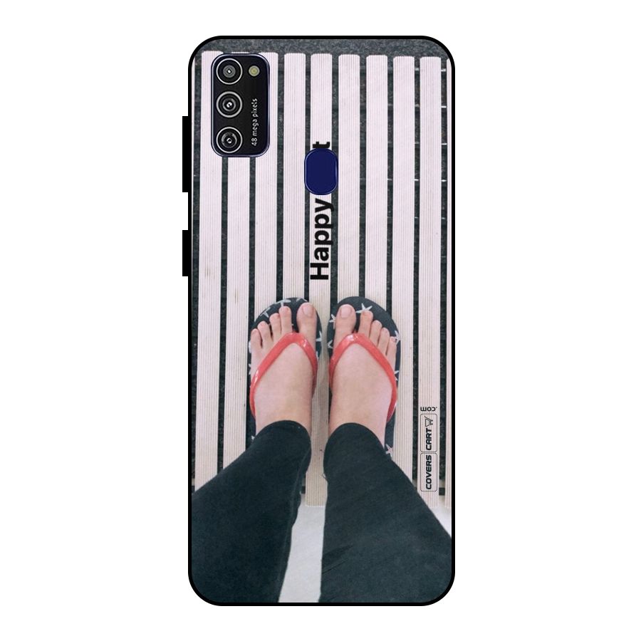 Happy Feet Metal Back Case for Galaxy M21