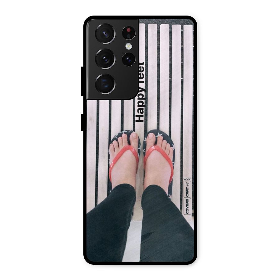 Happy Feet Metal Back Case for Galaxy S21 Ultra 5G