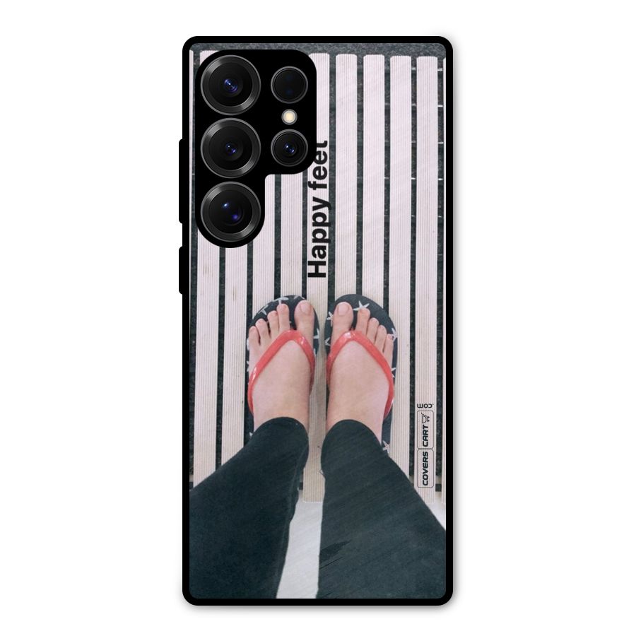 Happy Feet Metal Back Case for Galaxy S25 Ultra