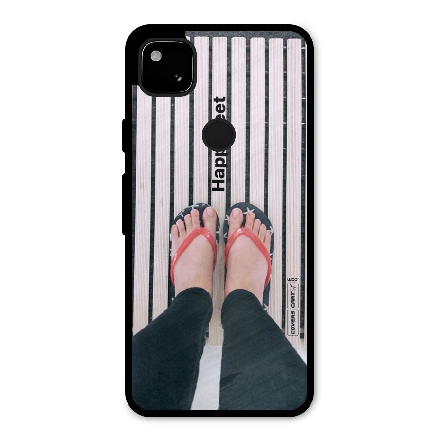 Happy Feet Metal Back Case for Google Pixel 4a